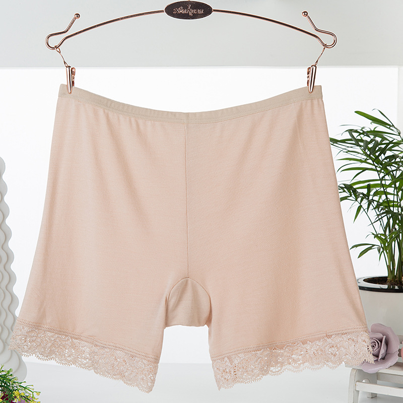 Tmall Source Breathable Lace Lace Safety Pants Bamboo Fiber Three-Point Leggings Specification drawing