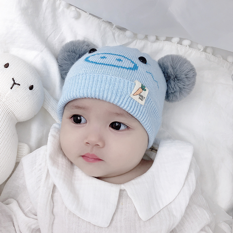 New Baby Hat Spring And Autumn Thin New Baby Tire Hat Cotton Cartoon Tide Hat Warm And Cute details Picture