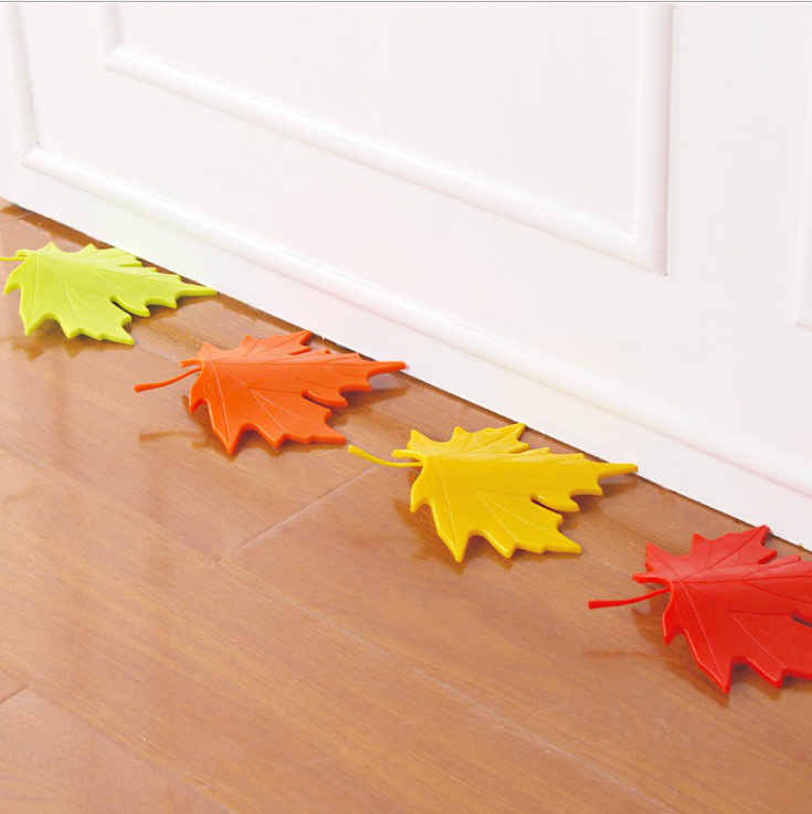创意家居落叶造型防撞碰儿童宝宝防夹手门挡门阻门塞枫叶门档门楔