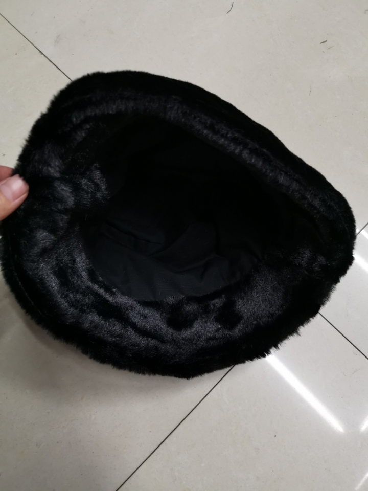 Winter 19 New Japanese And Korean Rabbit Hair Plush Straight Tube Warm Basin Hat Can Be Folded Specification drawing