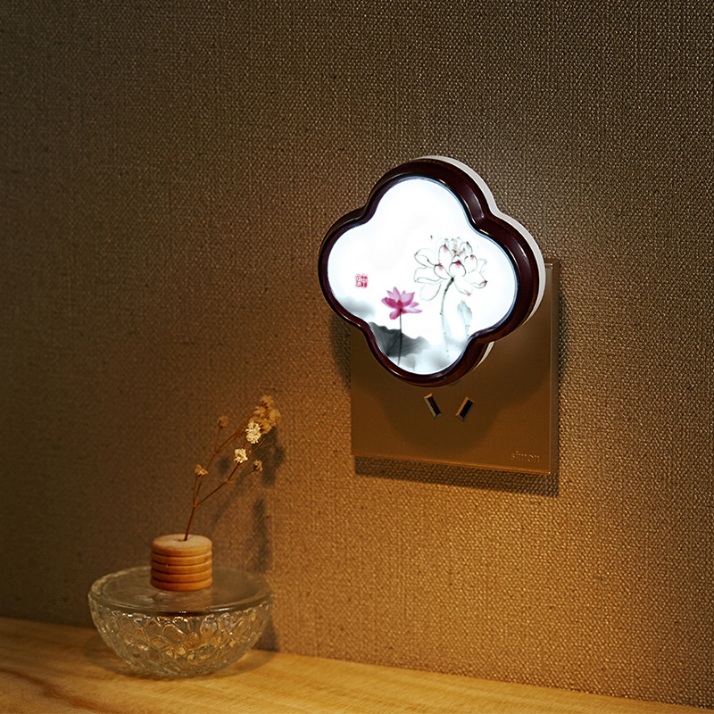 柯丽雅LED光控感应小夜灯中国风梅花创意批发小礼品卧室走廊房间细节图
