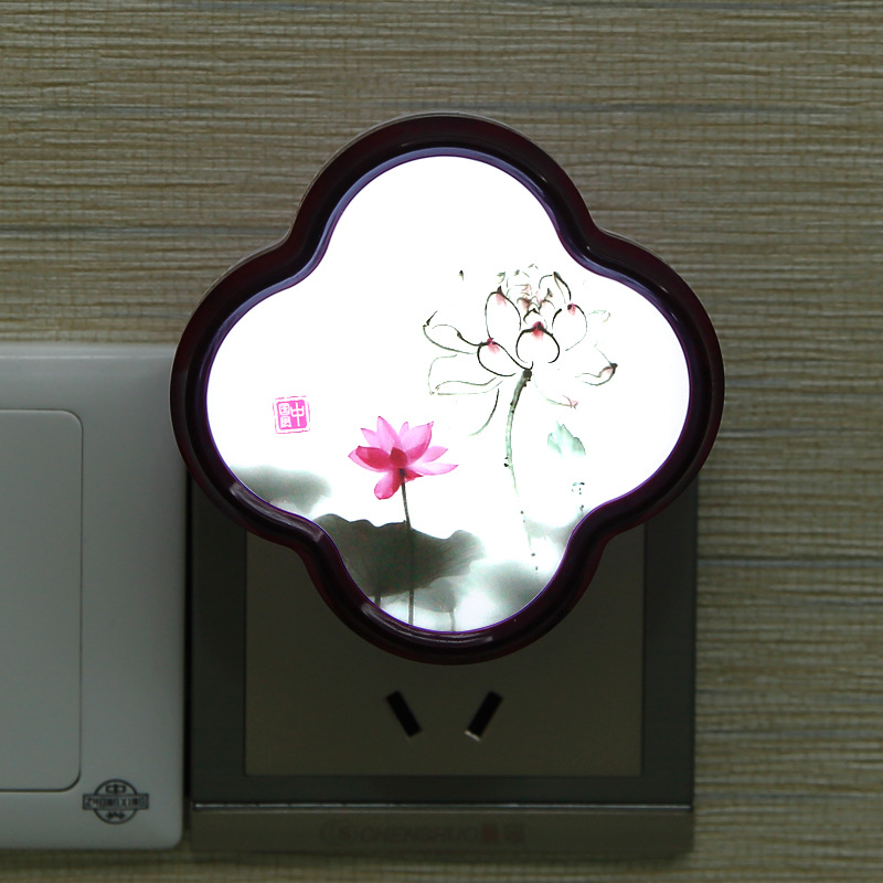 柯丽雅LED光控感应小夜灯中国风梅花创意批发小礼品卧室走廊房间产品图