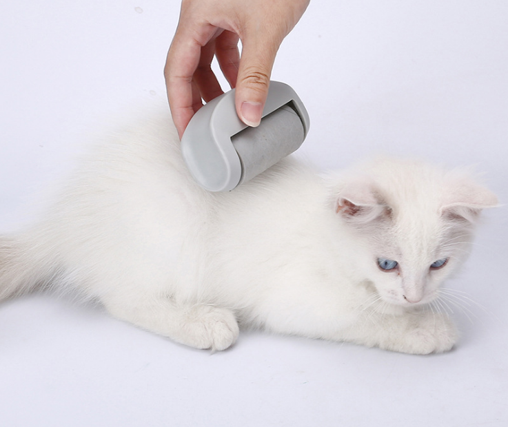 The pet hair remover, pet roller, pet hair sticking device and pet hair cleaning device are designed with strong adsorption capacity