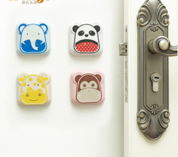 Direct mute anti-crash mat cartoon thickened wall door rear anti-crash mat doorknob lock anti-shock mat