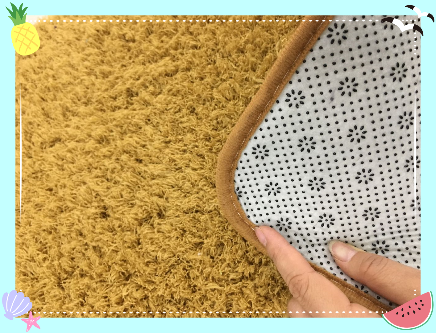 0.7cm thick Arctic fleece floor mat carpet, Arctic fleece absorbent anti-slip mat bed mat, foot mat, floor mat carpet, 40*60cm Application Scenario