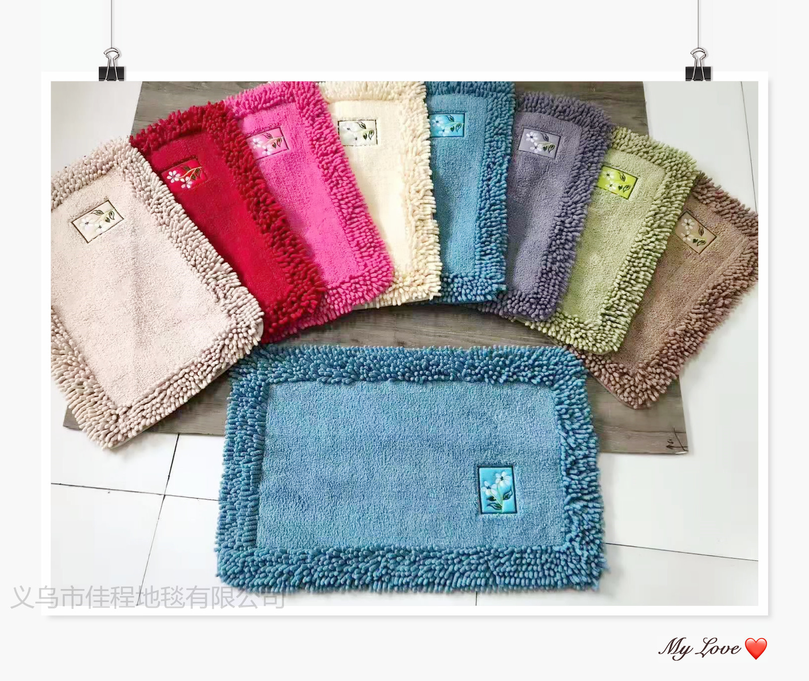 New square-shaped bottom cashmere floor mat, super fiber polyester foot mat, water-absorbing anti-slip door mat, high bottom cashmere floor mat full figure