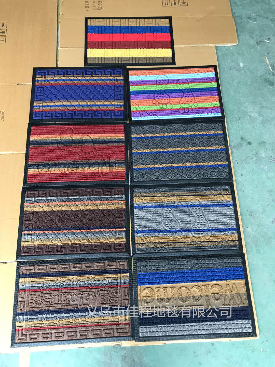 New 40*60cm rubber ring velvet floor mat, foot mat, water-absorbing anti-slip floor mat, anti-slip mat, rubber mat Item Picture