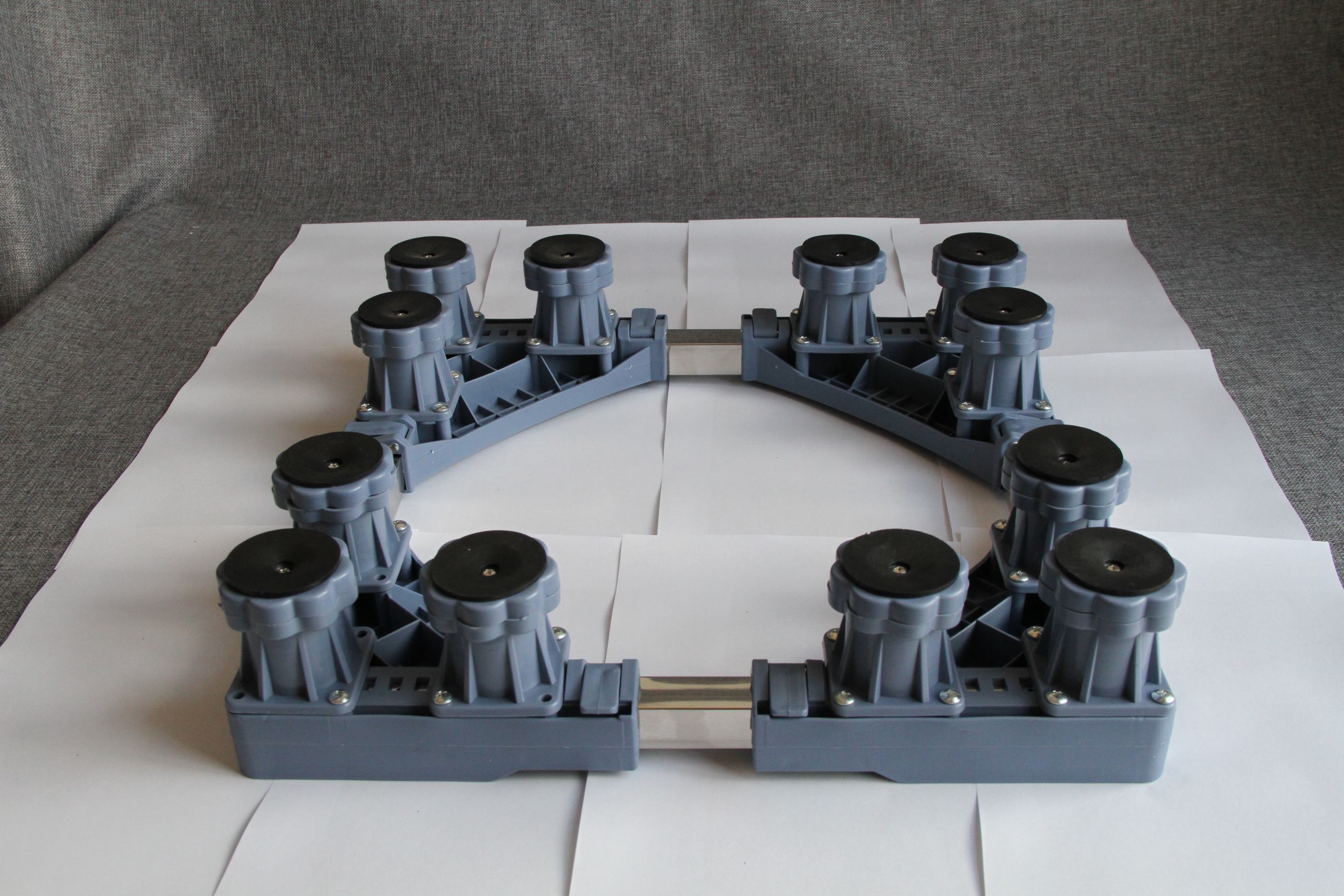 12-legged washing machine base, refrigerator bracket, air conditioner stand, universal base for household appliances, flowerpot stand Specification drawing