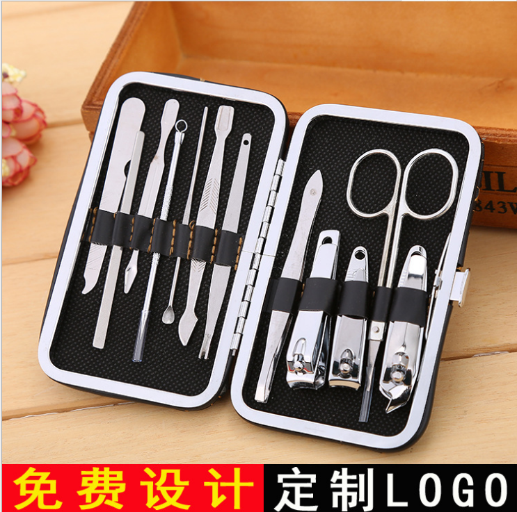 12-piece manicure beauty nail tool set Nail scissors set Nail clippers pedicure tool set