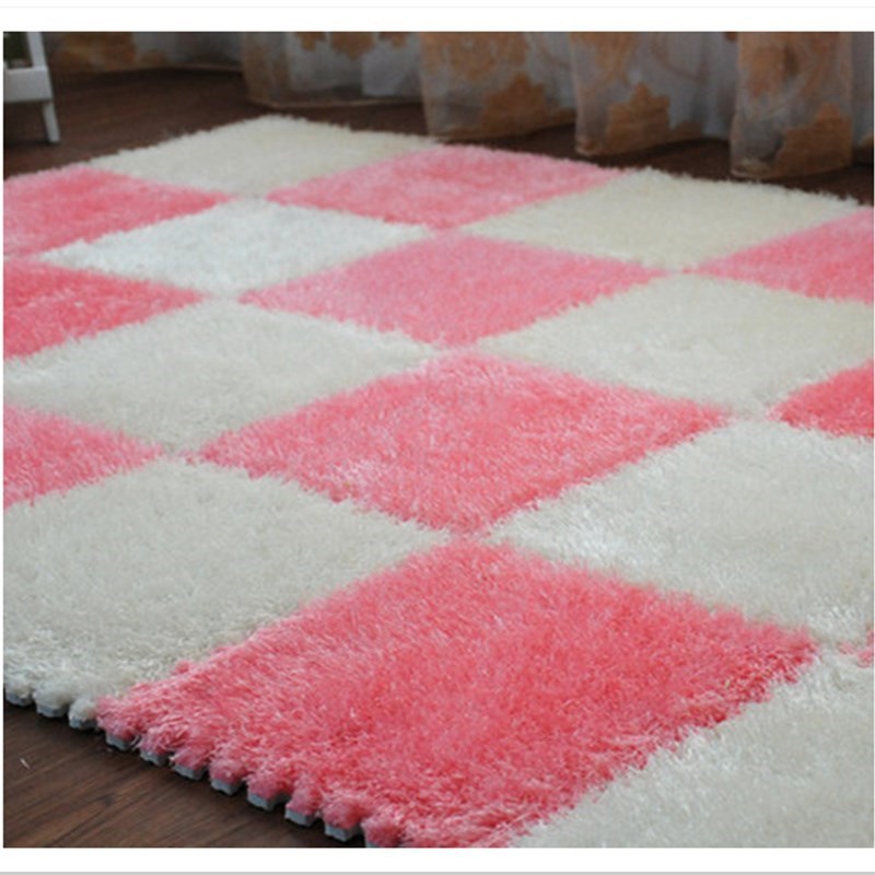 Bay Window Mat Plus Fleece Foam Floor Mat Splicing Home Suede Bedroom Thickened Blanket Plush Surface Simple Anti-Collision Specification drawing