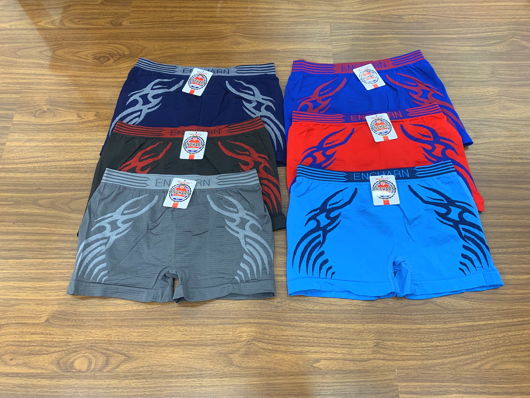 出口外贸南美北美非洲无缝涤纶男士内裤 男士平角裤 男士平腿裤