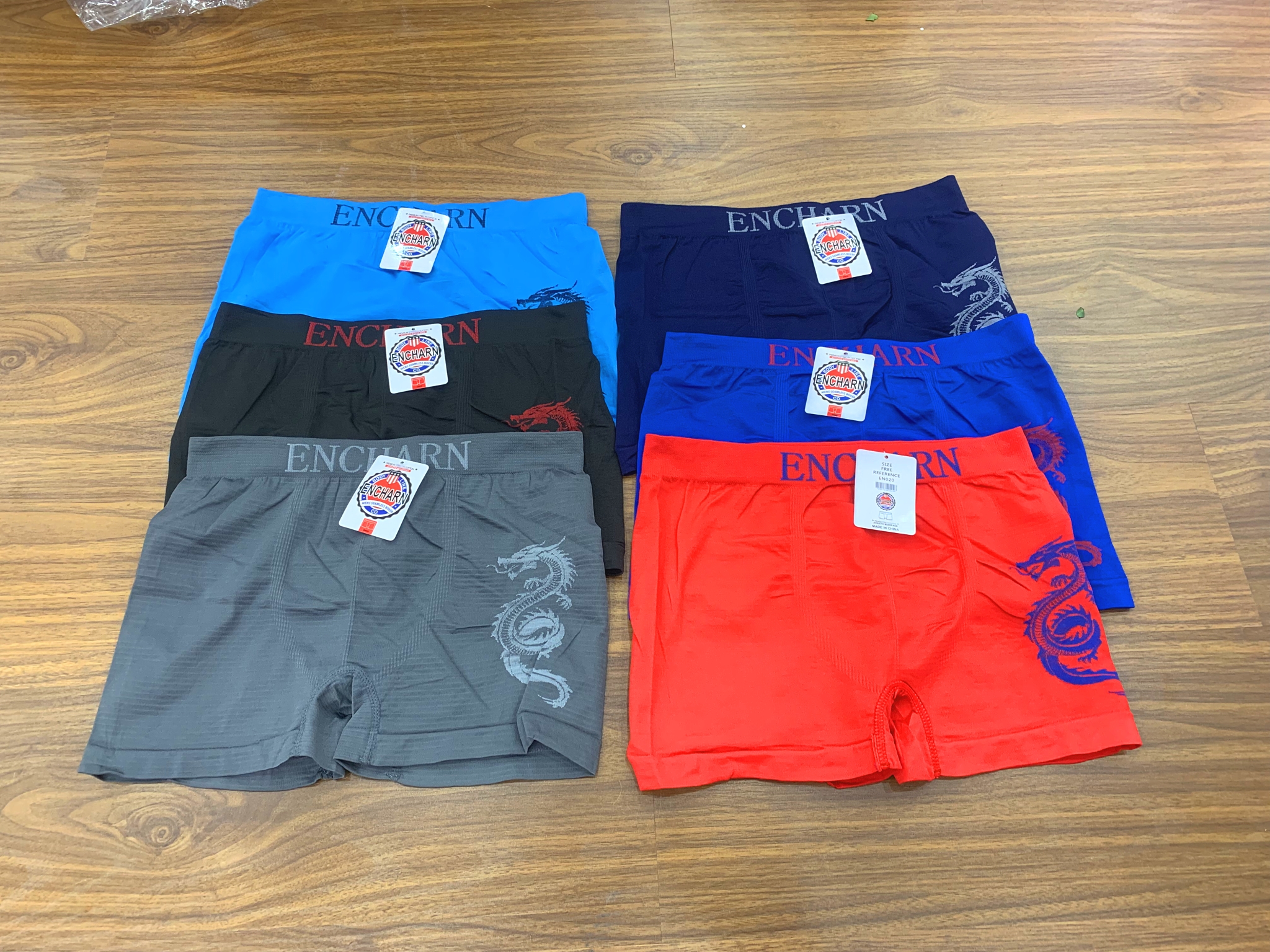 出口外贸南美北美非洲无缝涤纶男士内裤 男士平角裤 男士平腿裤