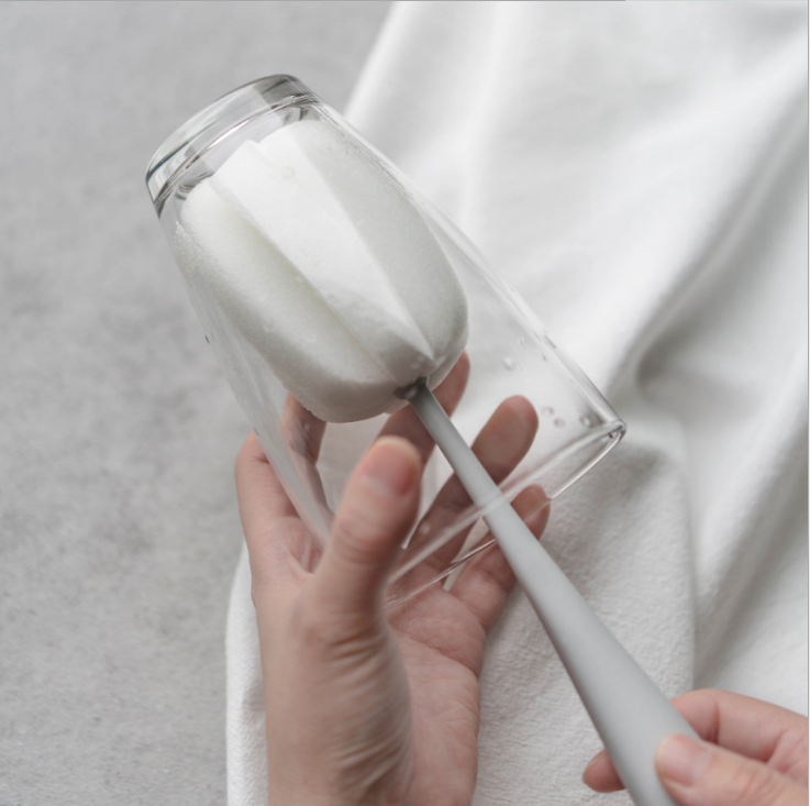 可立式长柄杯刷 保温杯海绵清洗杯子刷奶瓶刷清洗刷玻璃杯清洁刷