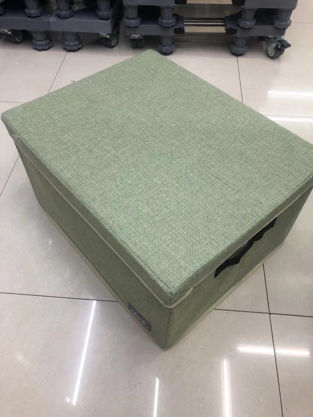 45x35x25cm top and bottom cover cotton and linen storage box, multi-color available, folding storage box factory Specification drawing