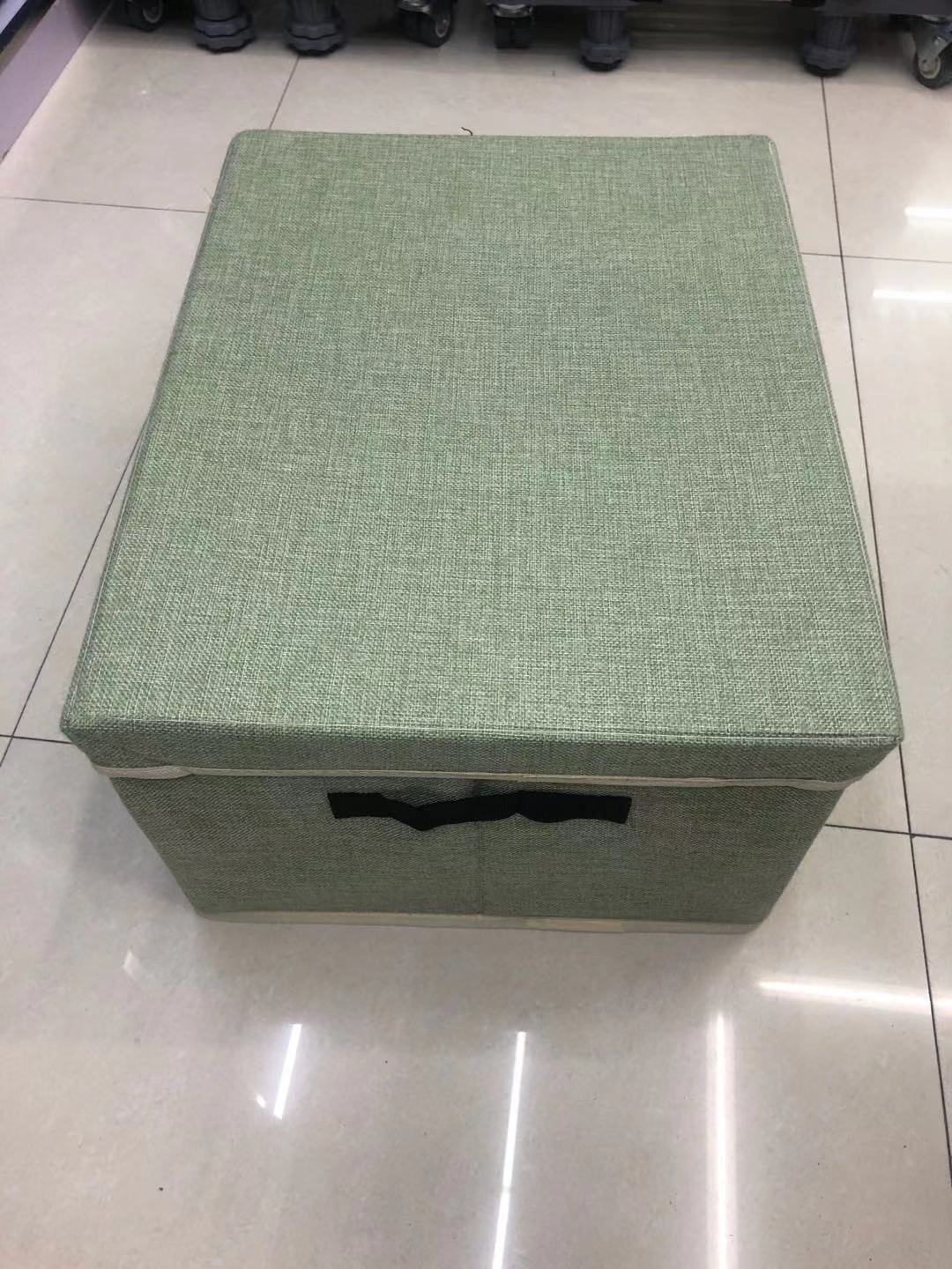 45x35x25cm top and bottom cover cotton and linen storage box, multi-color available, folding storage box factory Application Scenario