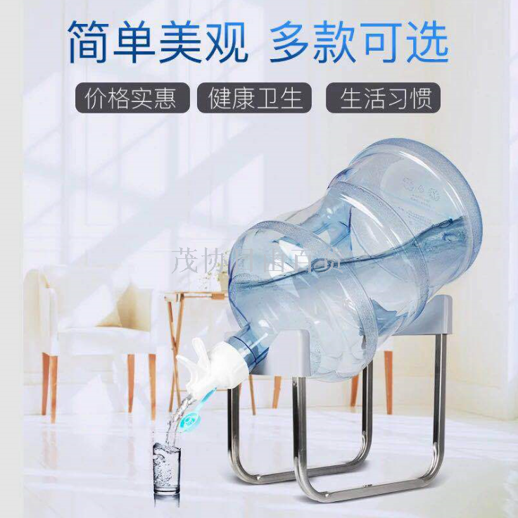 不锈钢水桶支架手压式吸抽饮水嘴器矿泉纯净大水桶装水倒置支架子细节图