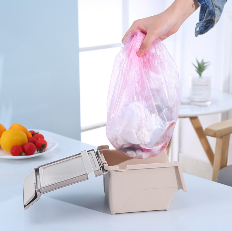 多色家用多功能收纳盒 厂家直销桌面小型垃圾桶 塑料pp家用收纳盒白底实物图