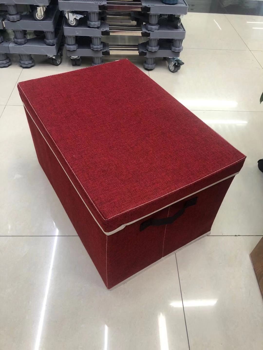 49x33x29cm top and bottom cover cotton and linen storage box, storage box, wardrobe storage supplies, folding storage factory Specification drawing