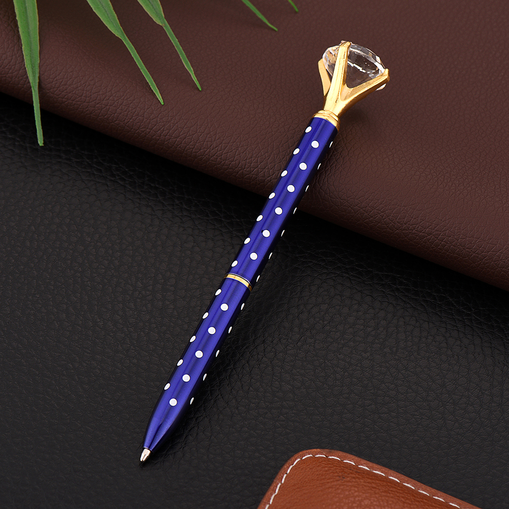Best-selling metal crystal pen customization company LOGO printed ballpoint pen, diamond pen, creative crystal large diamond pen Specification image