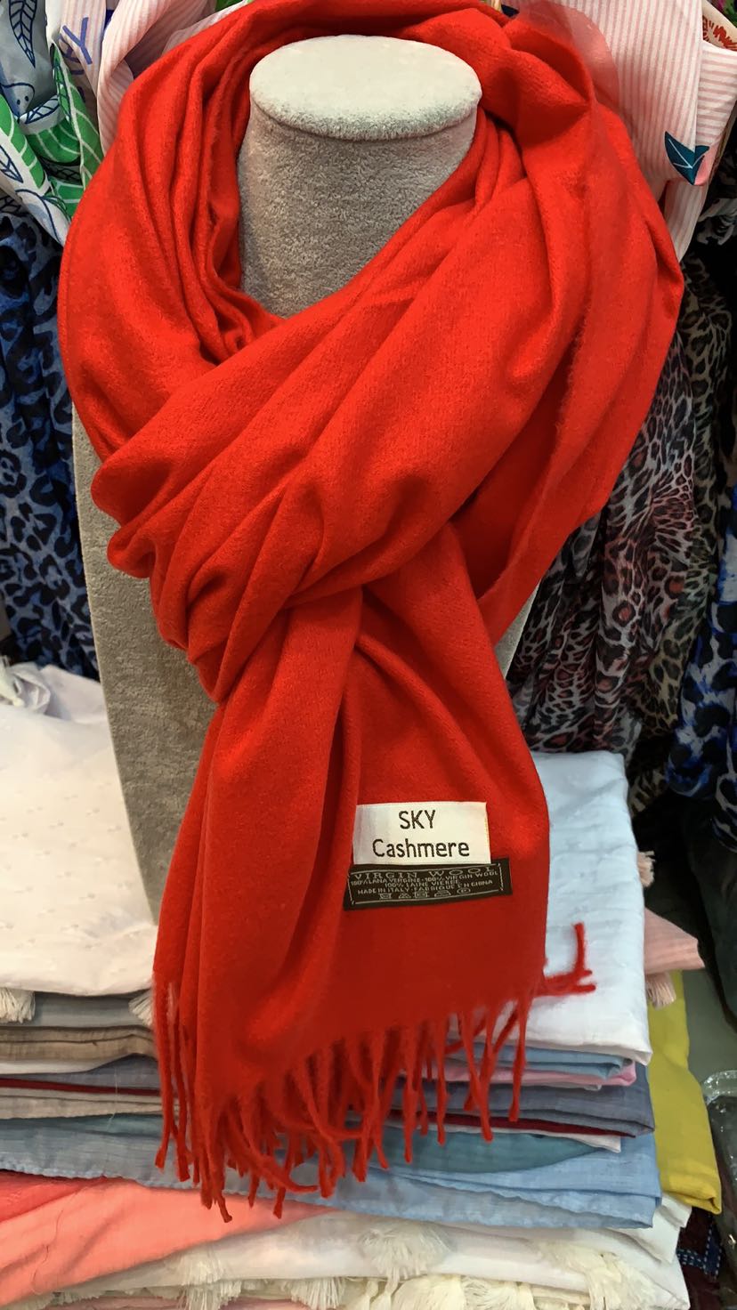 2019 Explosion Imitation Cashmere Pure Color Shawl Shawl Real Picture Red Spot 30 Colors