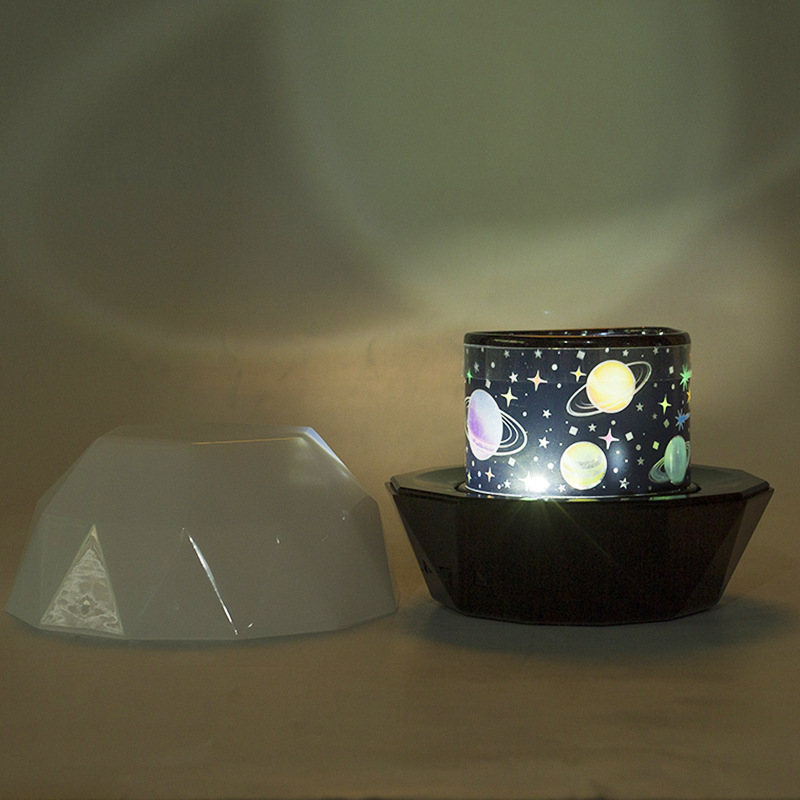 Starry sky light, Dreamy rotating diamond projection light, rechargeable LED sleeping atmosphere night light, factory direct sale Specification image