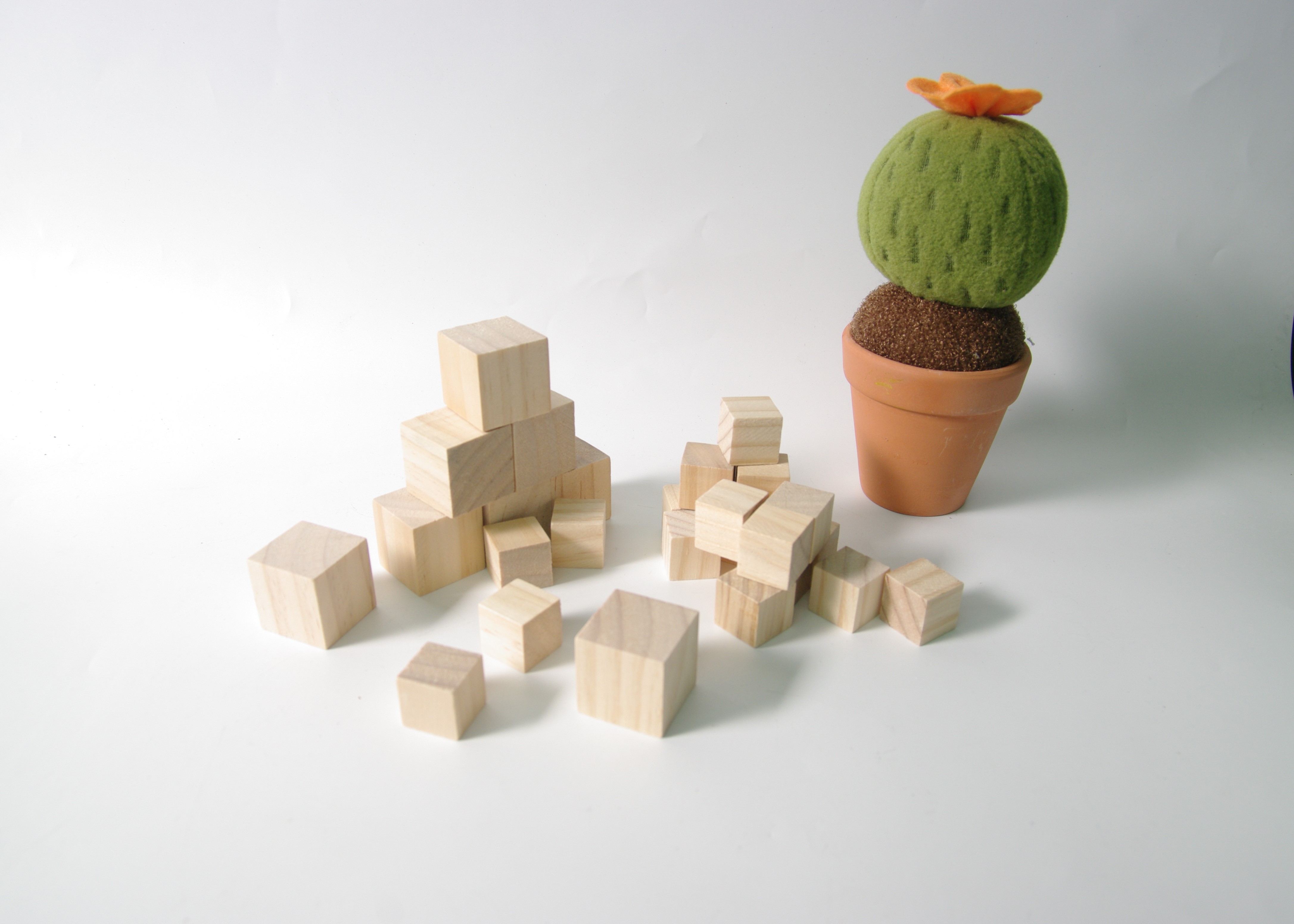 丛林小象松木实木方块DIY手工建筑模型材料配件，儿童早教积木装饰详情图5
