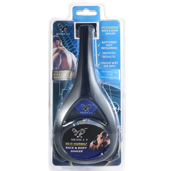 Do-it-yourself manual long handle foldable shaver on the back