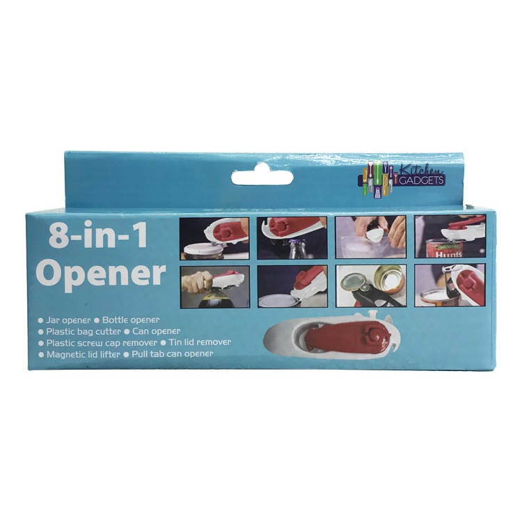 Multi-functional bottle opener, beer opener, eight-in-one can opener, large can knife, bag teaser