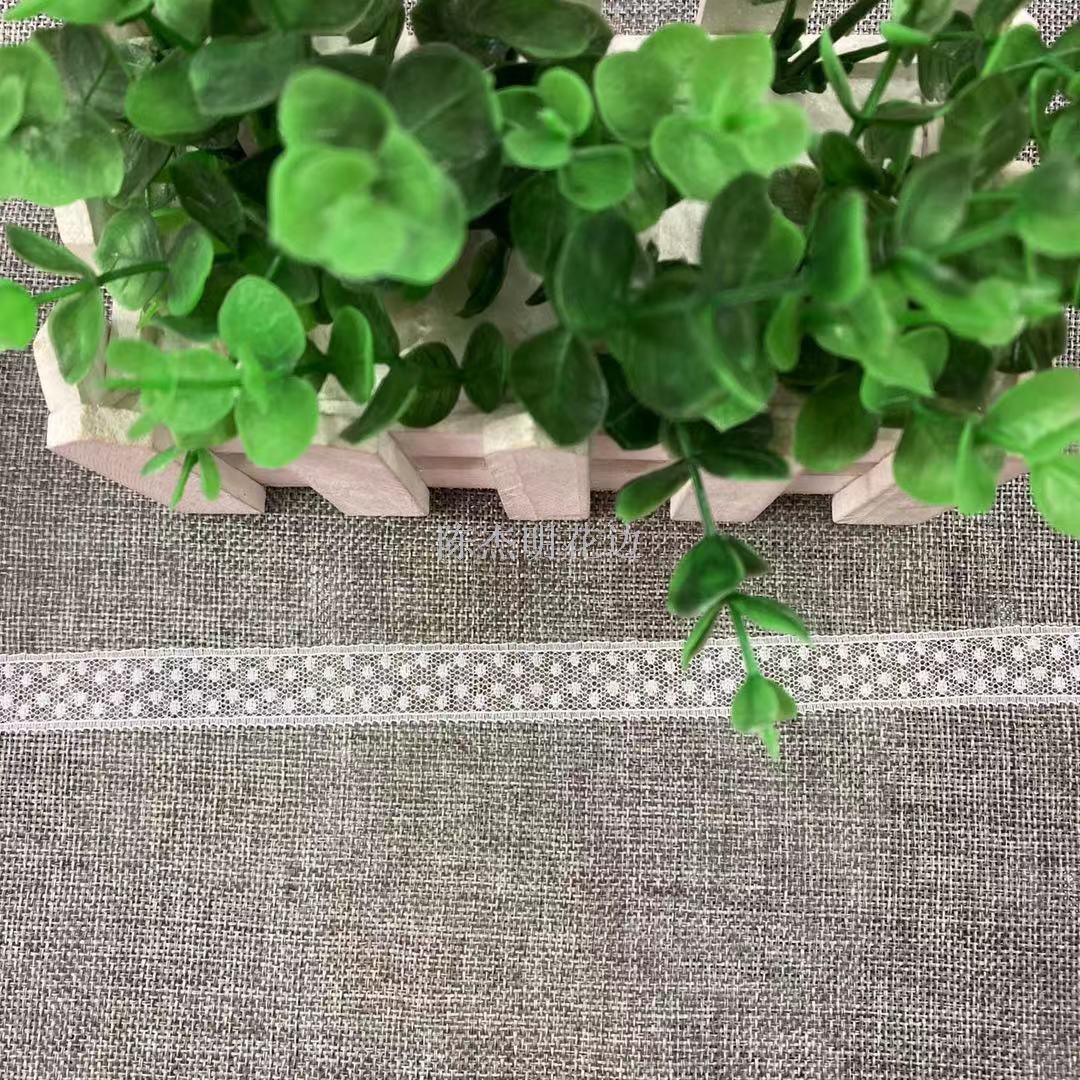 无弹蕾丝小边 中间小圆点 颈链 耳环 手链专用款白底实物图