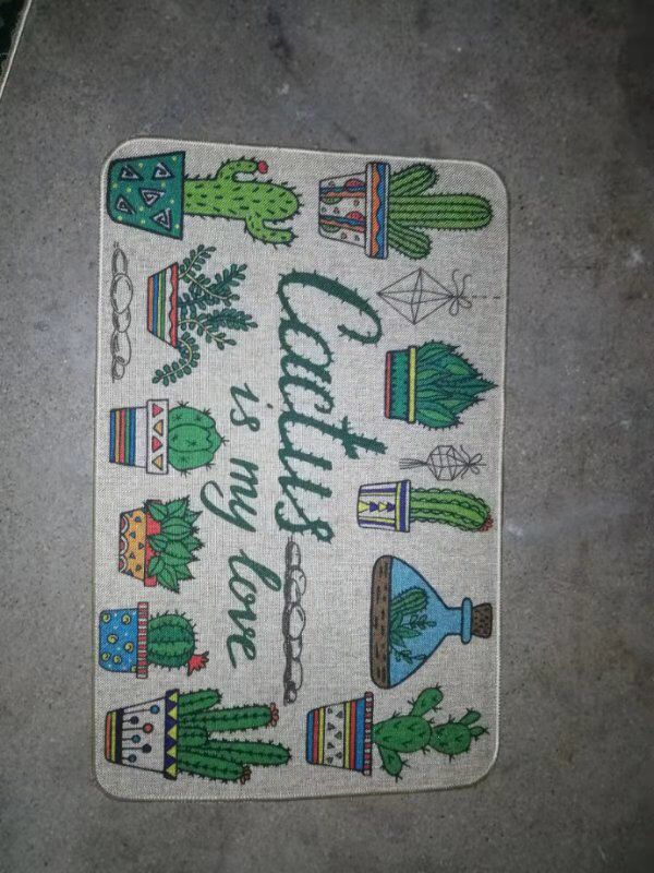 亚麻橡胶防滑垫猫头鹰图案40/60.各种规格