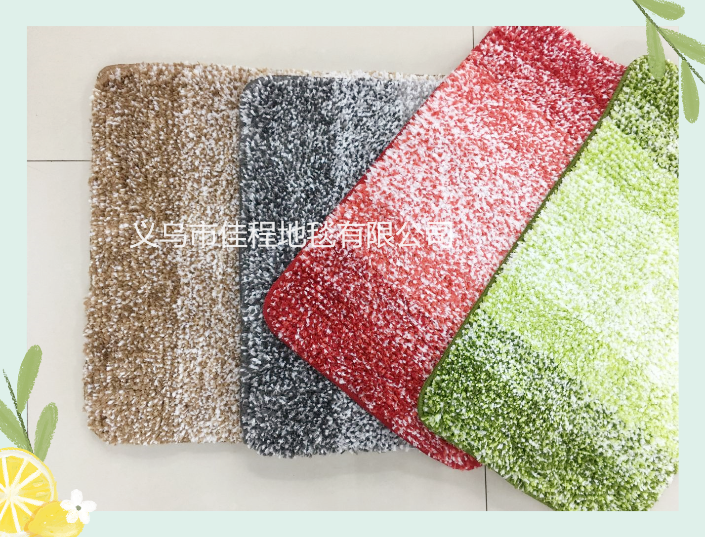 TPR bottom snowflake floor mat, super fine polyester anti-slip floor mat, foot mat, absorbent door mat, snowflake foot mat, export mat, carpet full figure