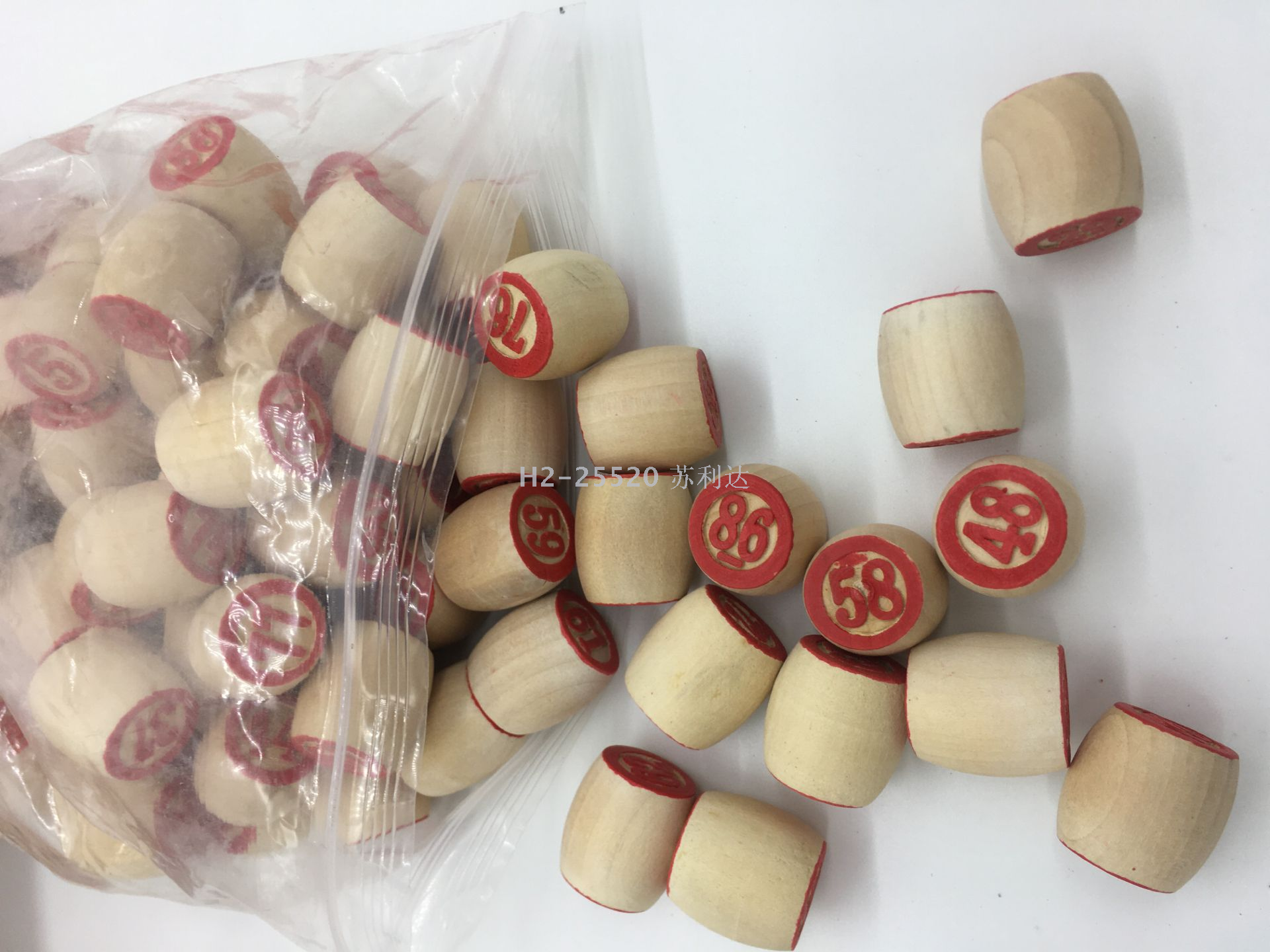 Foreign trade wooden digital chess, double-sided 90 digital chess, LOTO chess, 48 cards, BINGO chess, drum-shaped digital chess