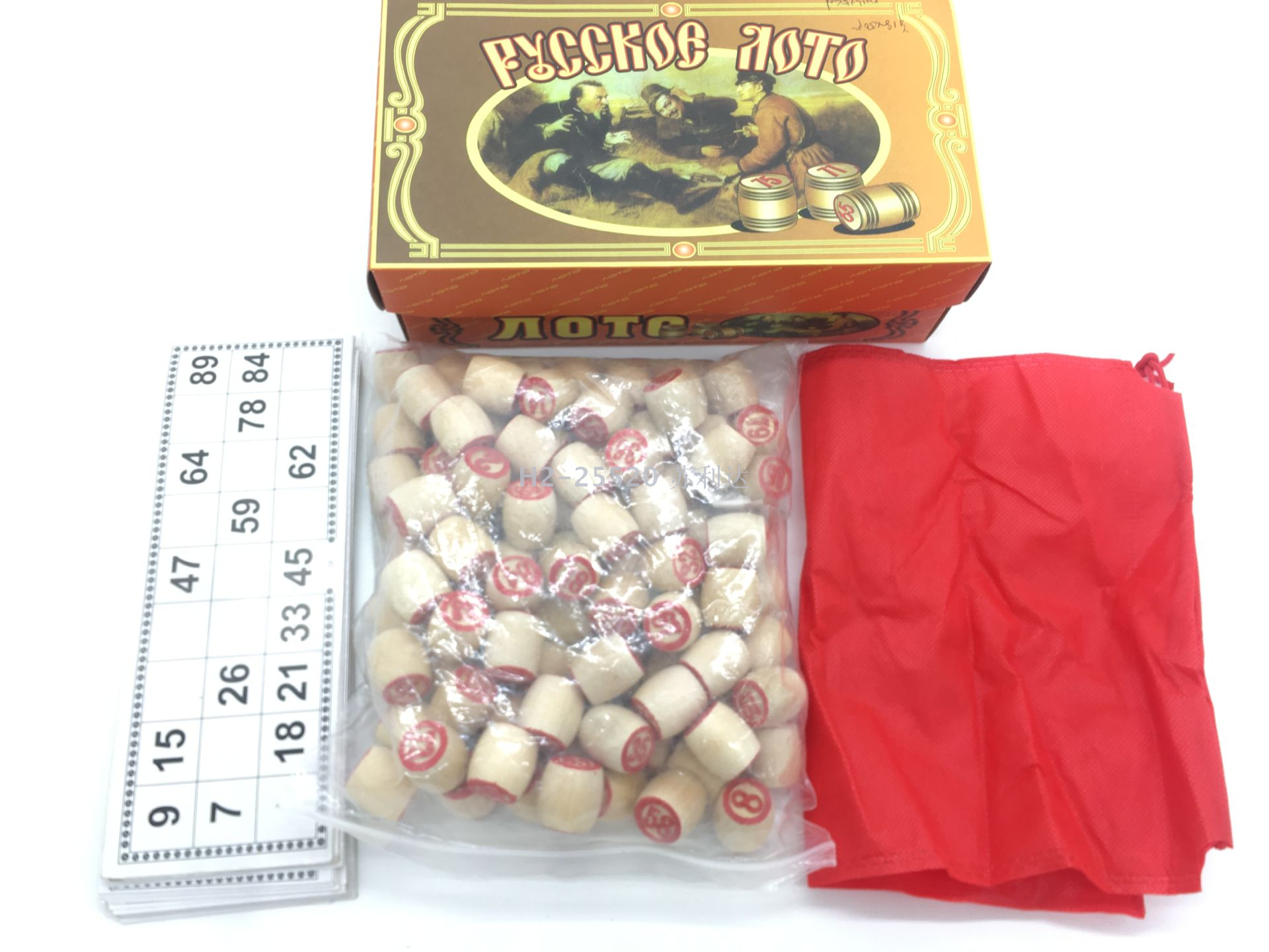 Comercio exterior ajedrez con números de madera ajedrez doble cara 90 números ajedrez LOTO 48 cartas BINGO ajedrez con números de tambor Specification image