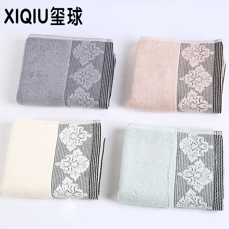 Pure cotton towel manufacturer direct sales of plain jacquard towels, craft gift towels 6018-1 details Picture