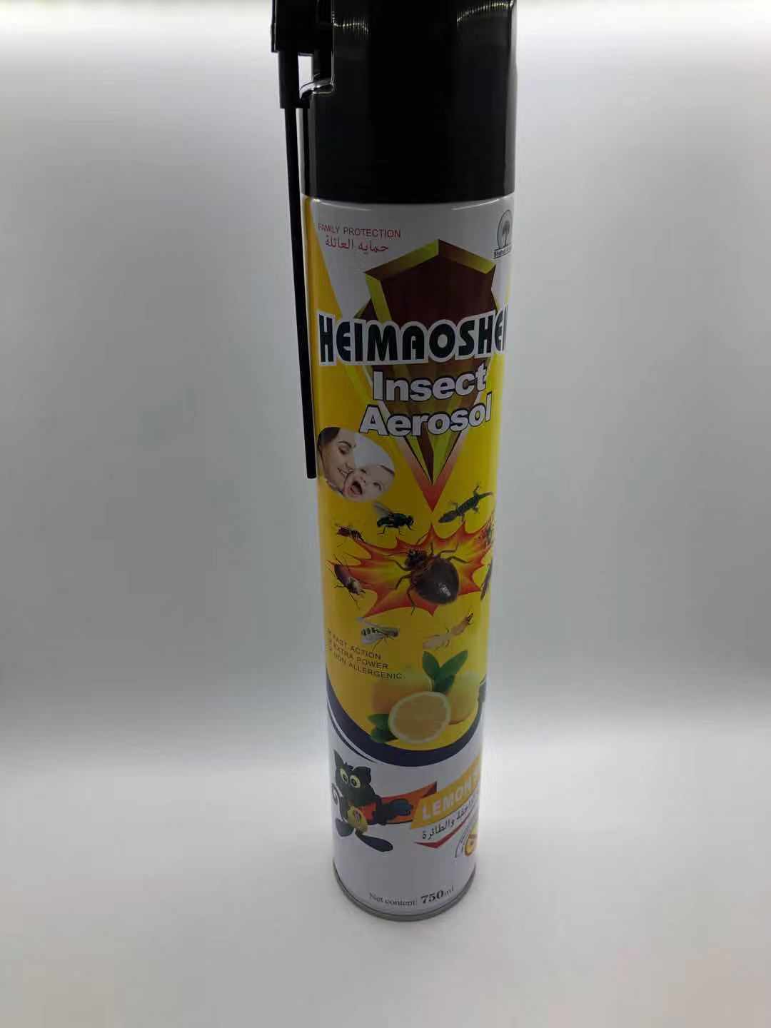 Black Cat God hot sale 750ml lemon scented aerosol