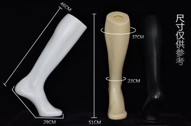 男长筒袜中筒袜运动袜脚模男黑色袜子脚模足球袜中腿袜腿模男长腿