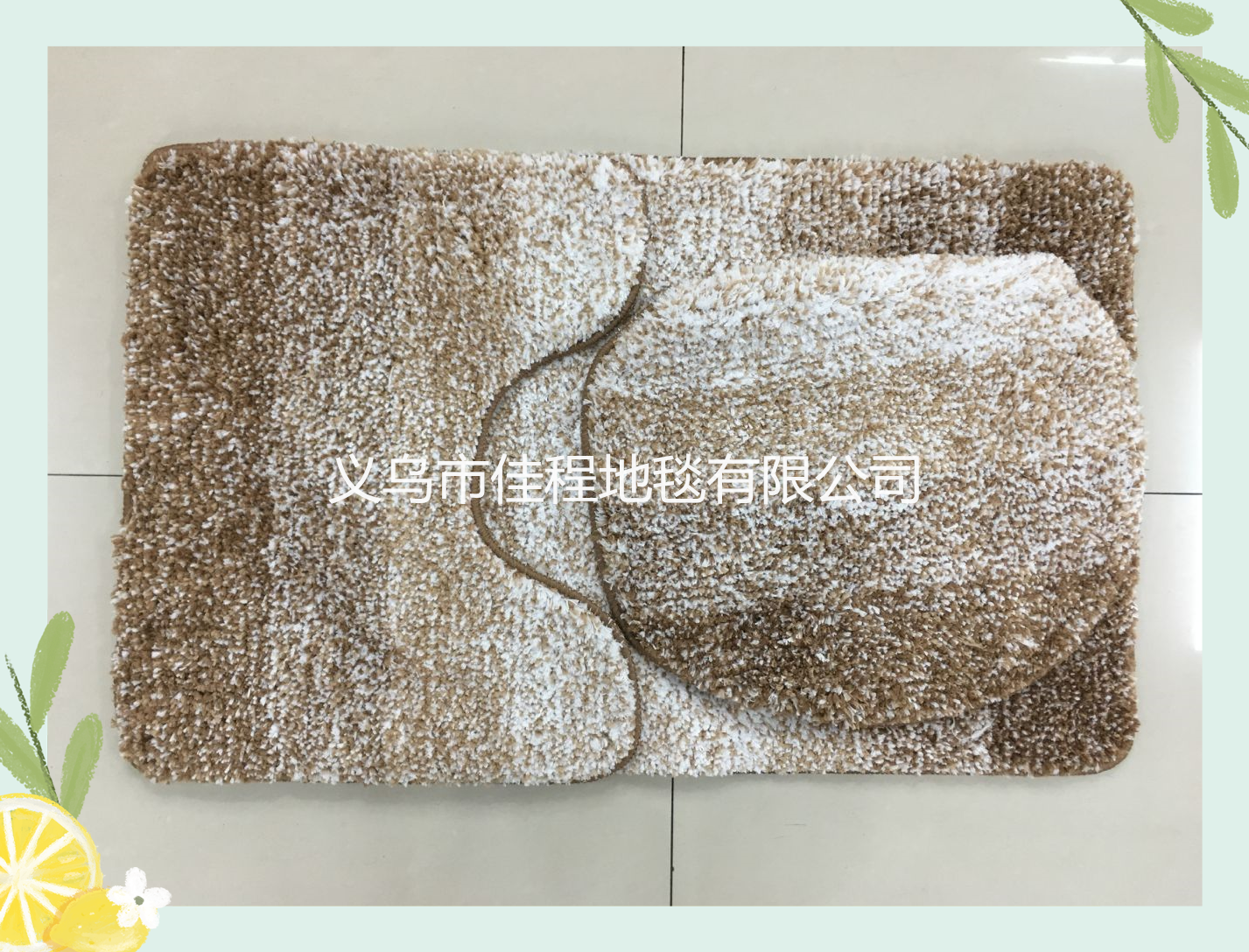 New TPR four-color snowflake gradient toilet three-piece set, gradient snowflake floor mat combination foot mat toilet seat Application Scenario