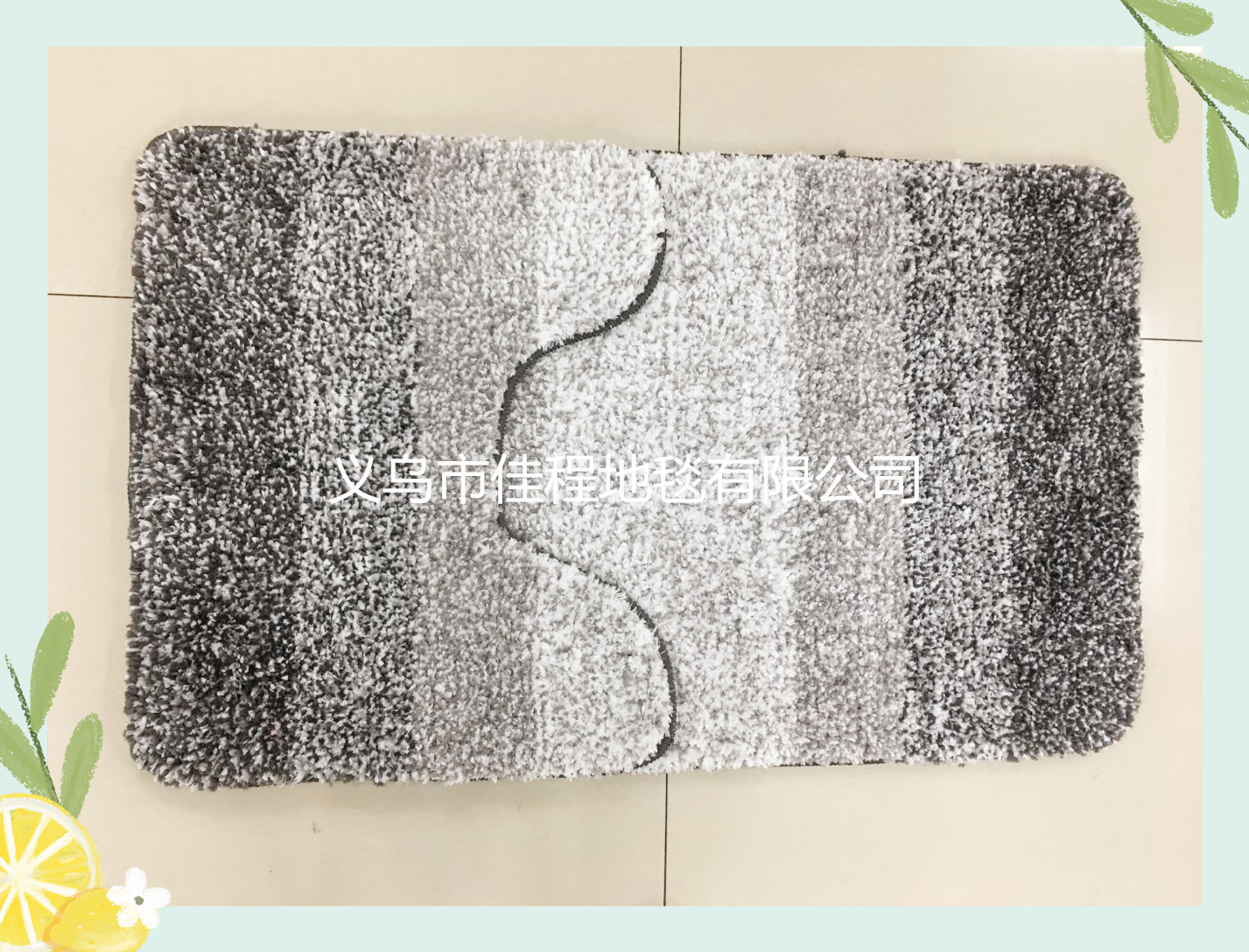 New TPR four-color snowflake gradient toilet three-piece set, gradient snowflake floor mat combination foot mat toilet seat full figure