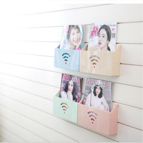Wall-mounted router storage box, magazine storage rack, multi-functional miscellaneous storage rack, organization rack, storage rack Specification image