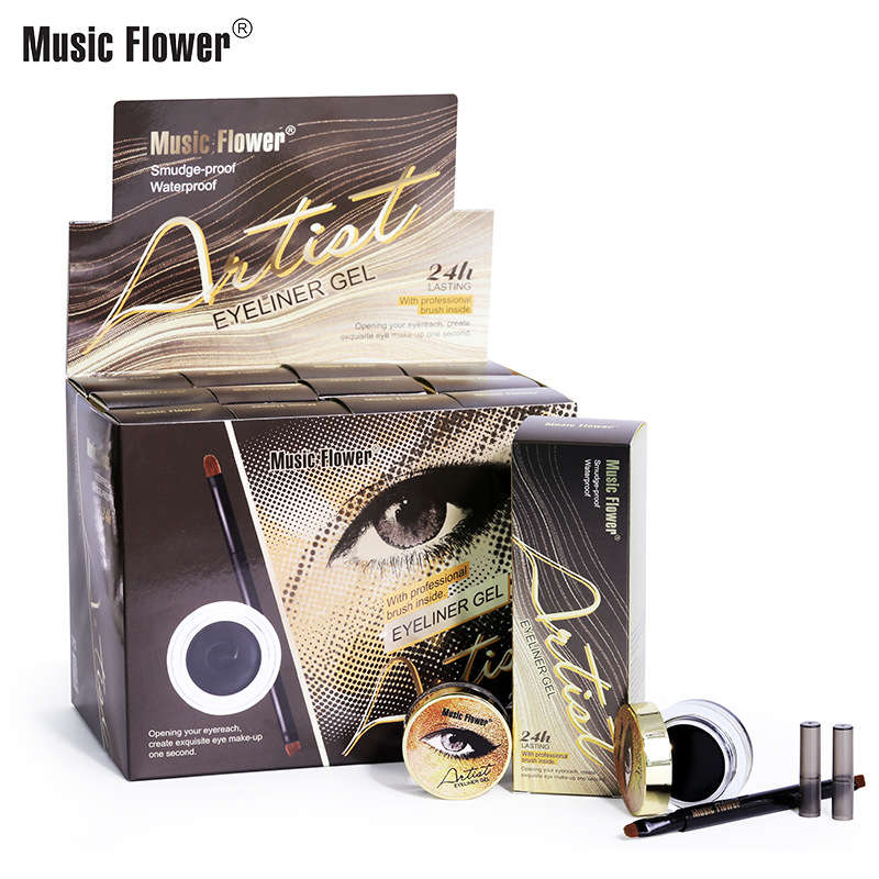 Music Flower 艺术家晴亮眼线膏涂抹快干轻松画出理想眼线 M6041