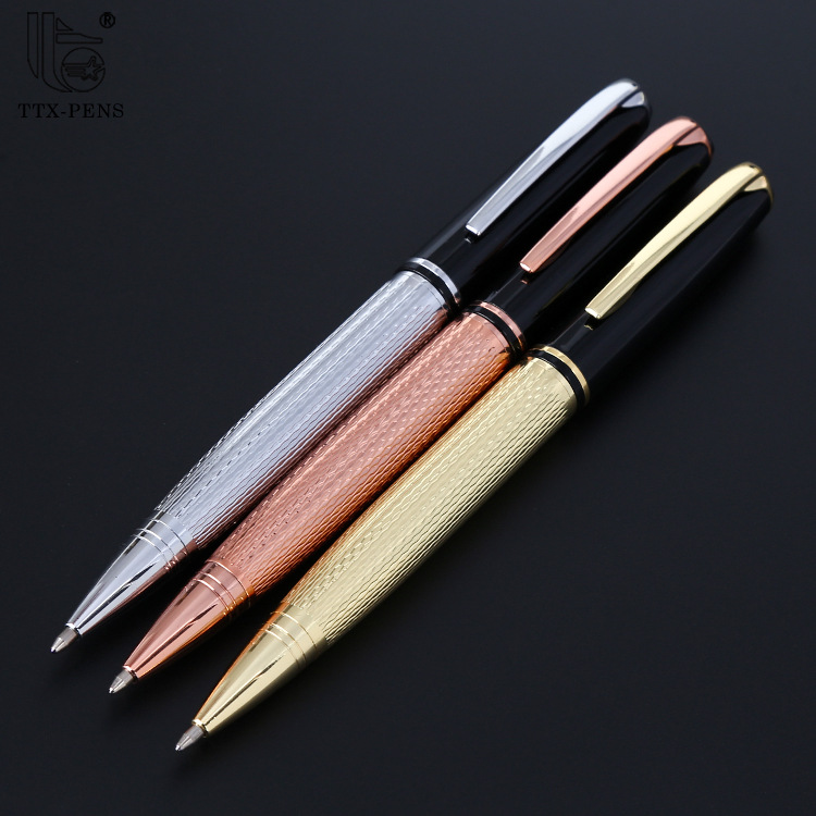 Gold electroplated exquisite engraved ballpoint pen, German Wenda ink pen core, oil pen, business advertising customized pen