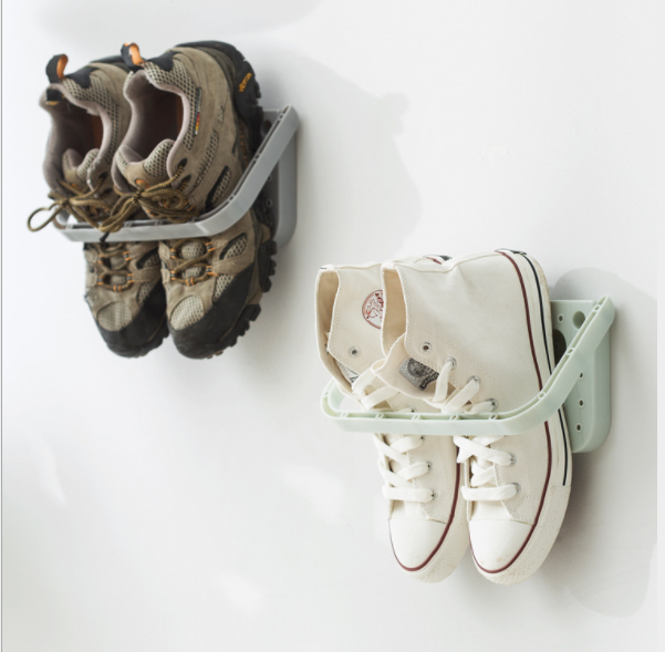 吸盘多功能折叠鞋架壁挂置物架拖鞋收纳架细节图