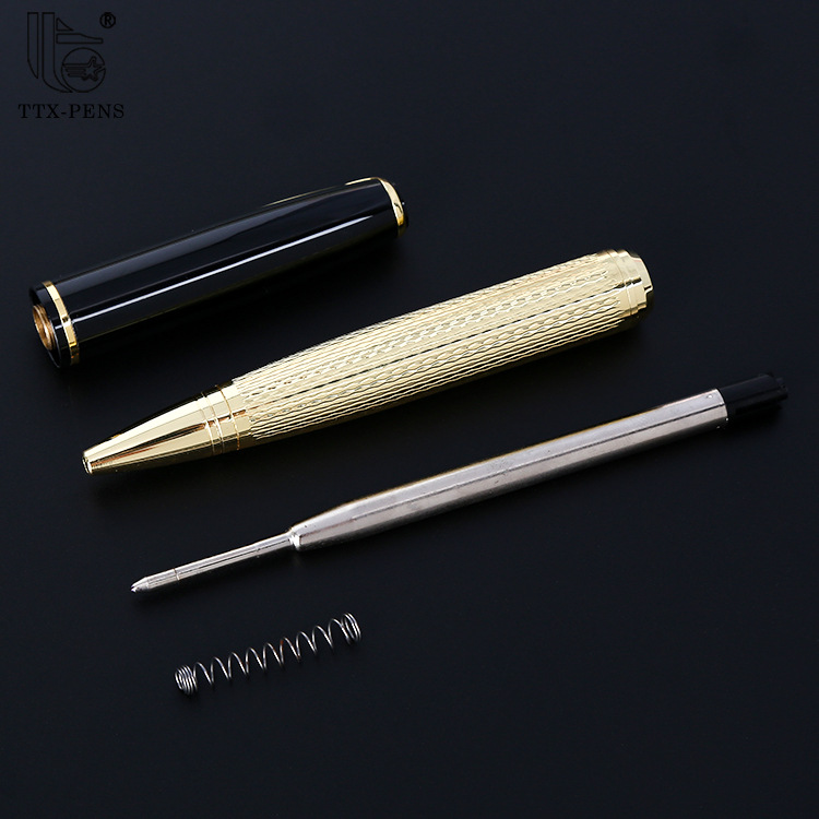 Gold electroplated exquisite engraved ballpoint pen, German Wenda ink pen core, oil pen, business advertising customized pen Specification image