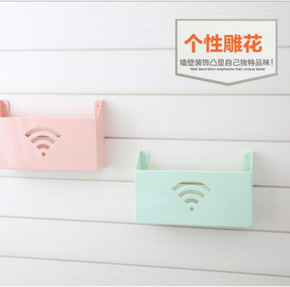 Wall-mounted router storage box, magazine storage rack, multi-functional miscellaneous storage rack, organization rack, storage rack details Picture