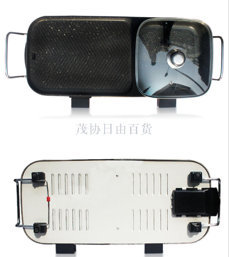 Electric grills, smokeless electric barbecue grills, non-stick hot pot appliances, barbecue machines, multi-functional all-in-one pot for boiling and grilling details Picture
