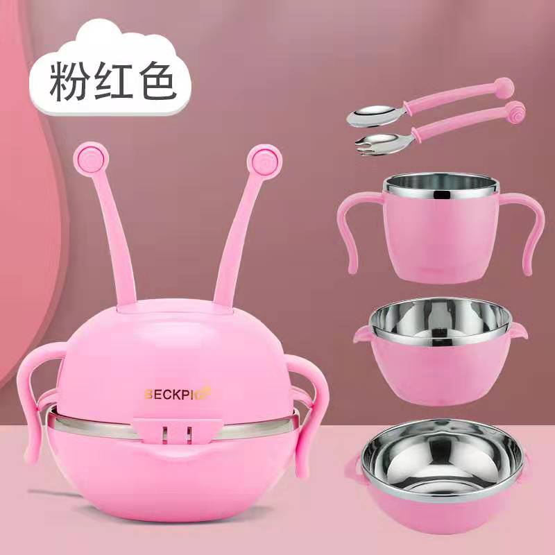 Children's tableware, eco-friendly, portable and creative PP material set, cartoon children's details Picture