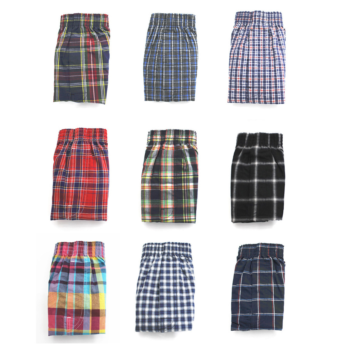 优帛伦男士阿罗裤平角宽松内裤格子短裤休闲明星热裤家居大裤衩图