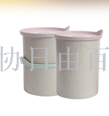 Three-piece set of sealed cans made from wheat straw