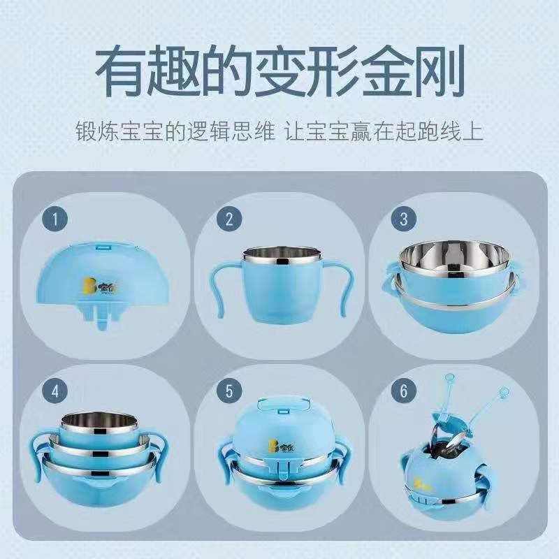 Children's tableware, eco-friendly, portable and creative PP material set, cartoon children's Application Scenario