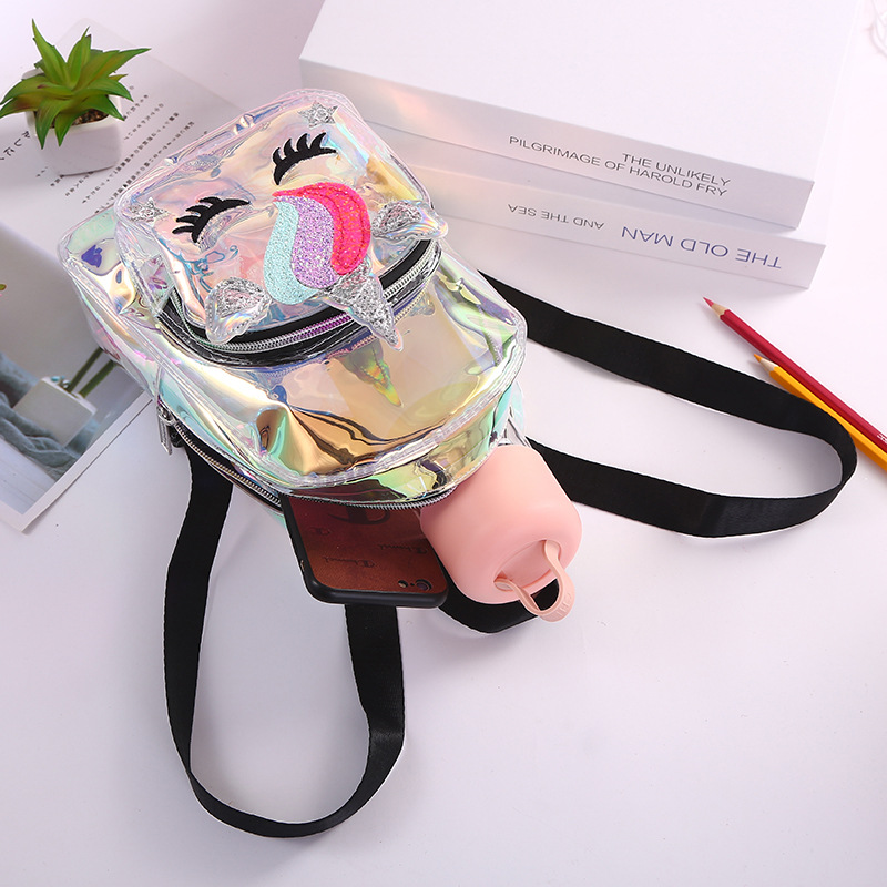 unicorn Trendy Candy, Colorful transparent Girls, Large Capacity, Cute children, waterproof PVC backpack Specification image